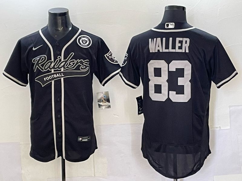 Men 2025 Oakland Raiders #83 Waller black Joint Name Nike Elite NFL Jersey style 06->oakland raiders->NFL Jersey